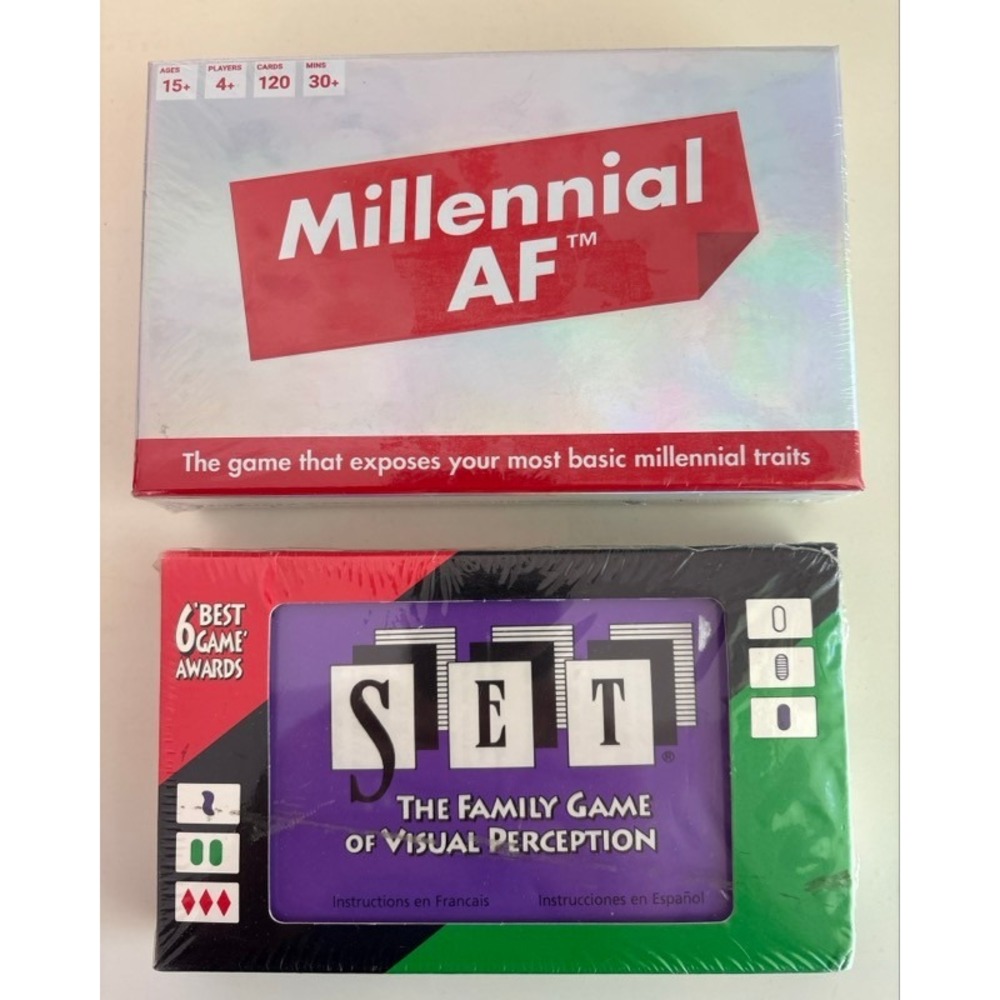 Millennial AF & SET Card Game Bundle New Sealed